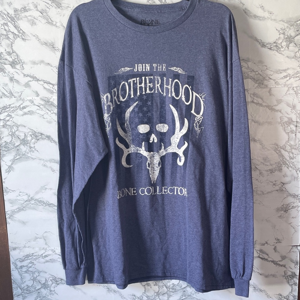 Bone Collector XL Men's Blue Long Sleeve Tee